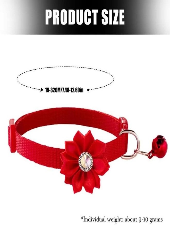 Weimostar XXS Dog Collar with Bell and Flower, 2 Pack Girl Puppy Collars with Bell and Floral Cute for XS Extra Small Female Dogs Cats Tiny Pets Little Kitten Yorkie Chihuahua Pink Hot Pink - Image 5
